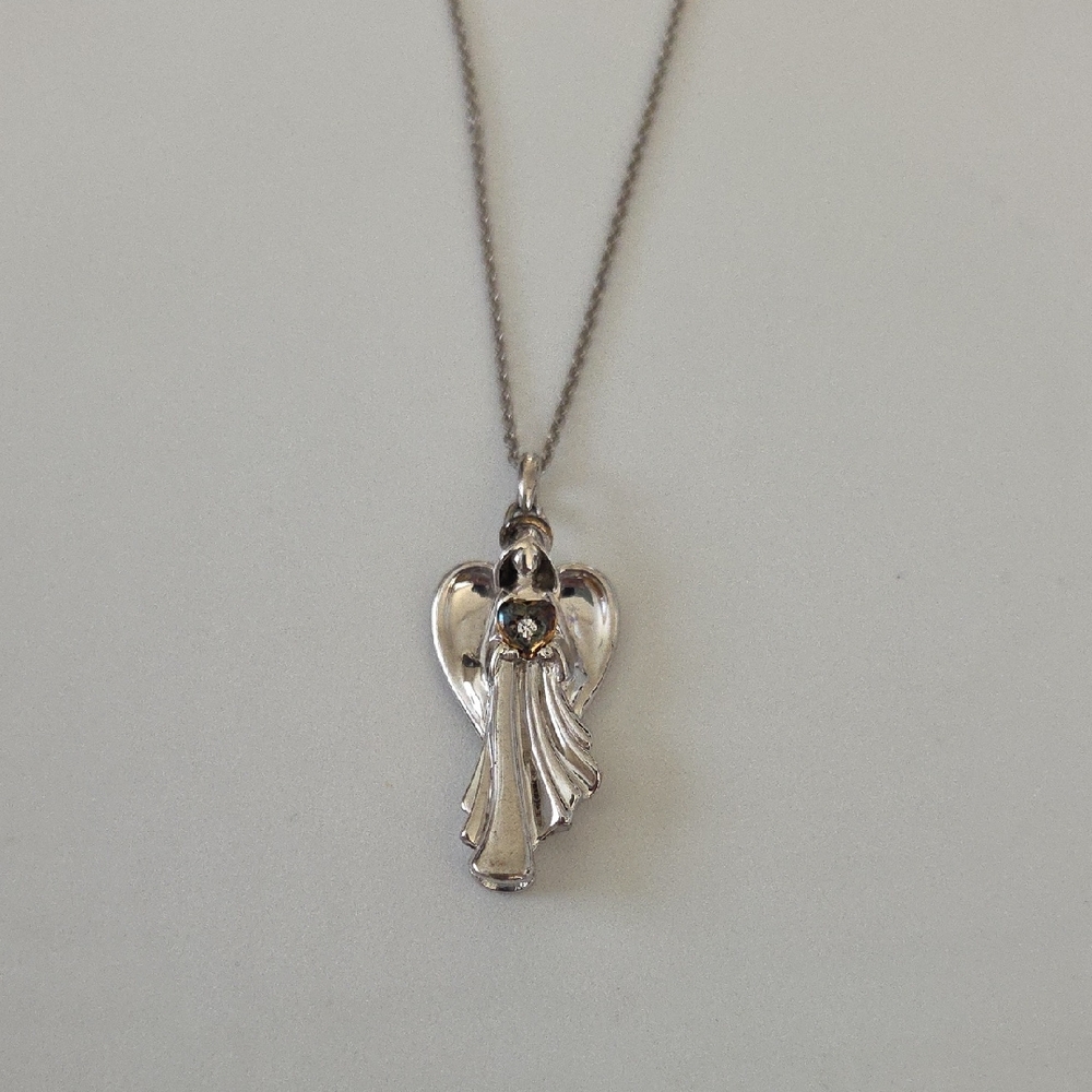 Hallmark Silver Angel Pendant Necklace